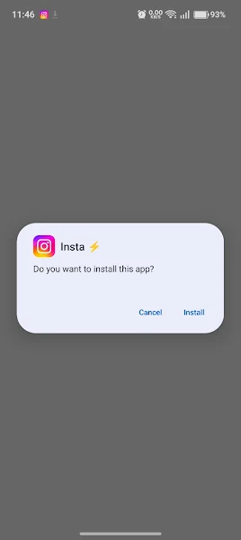 Insta Thunder overview screen